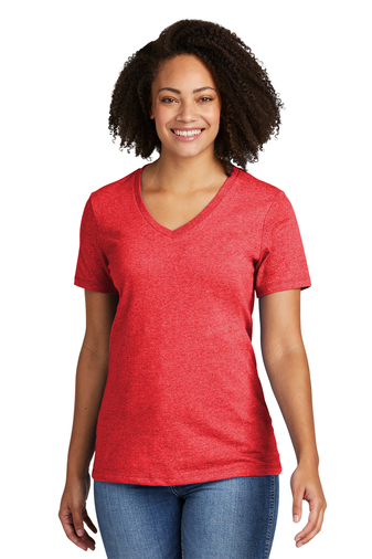 Allmade Womenâ€™s 4.5-ounce, 50% recycled cotton/50% post-consumer recycled polyester Blend V-Neck T-shirt